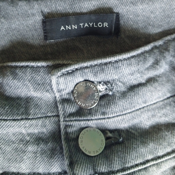 Ann Taylor The Straight Crop Vintage Gray Jeans High Rise Soft Scuplting Pockets - Picture 7 of 9